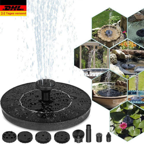 Solarpumpe Solar Springbrunnen Fontäne Gartenbrunnen Teichpumpe Wasserspiel 2024 - Bild 2 von 16