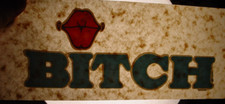 BITCH KISS 1970's VINTAGE FUNNY IRON ON TRANSFER -NICE, B-19