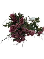 Harvest Violet Artificial Mini Rose Floral Spray Picks Vintage 11 Pics