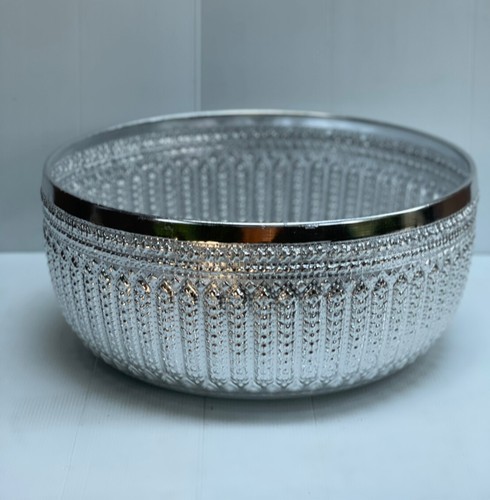 Vintage Style Thai Ear of Rice Pattern Embossed Water Bowl Aluminium XL 38 cm - Picture 23 of 44