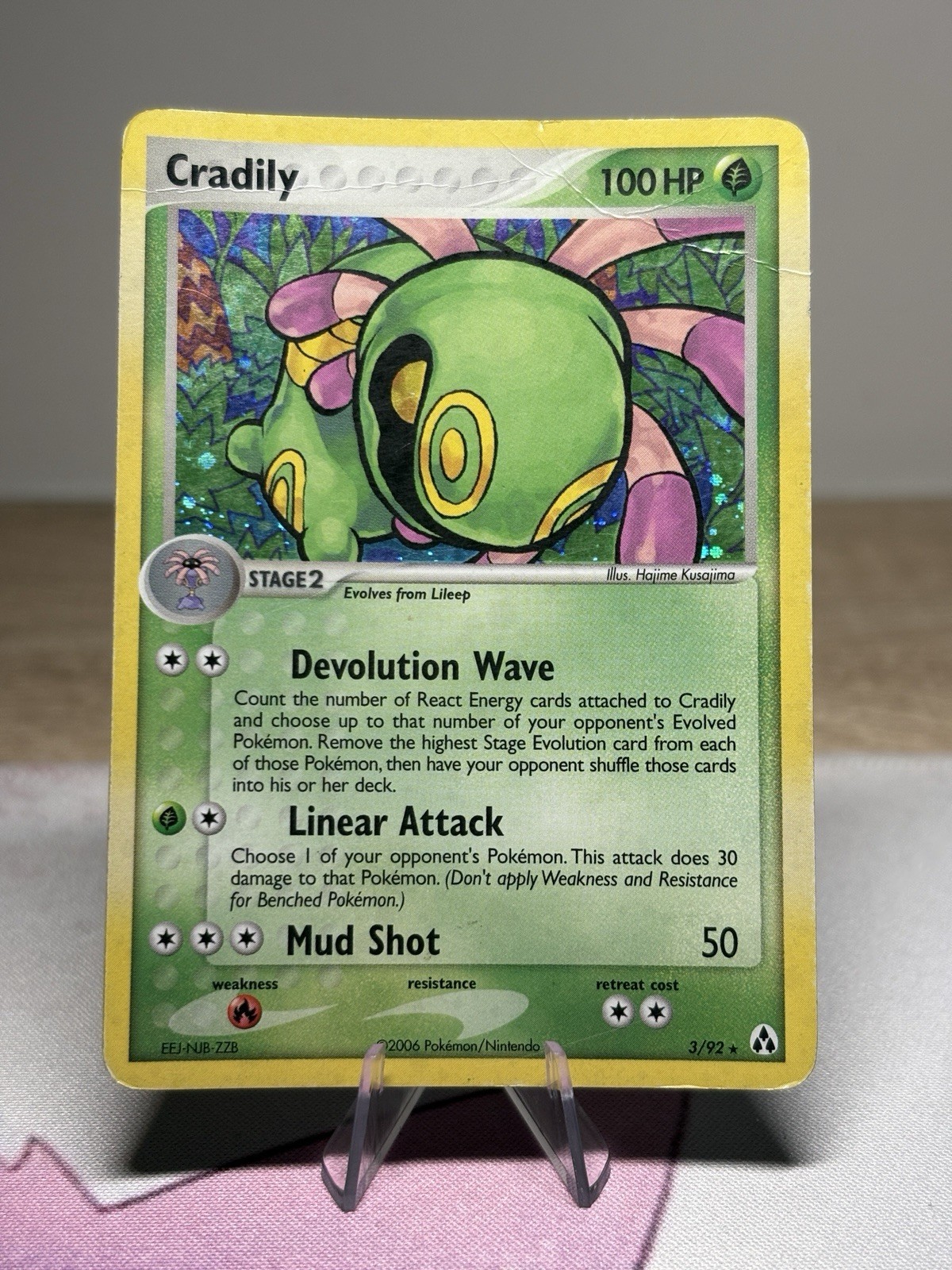 Cradily 3/92 Holo Rare Ex Legend Maker 2006 Pokemon Card Vintage Gen 3 HP