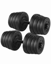 30KG Adjustable Dumbbells Pair of Hand Weight Sets for Home Gym Fitness Training