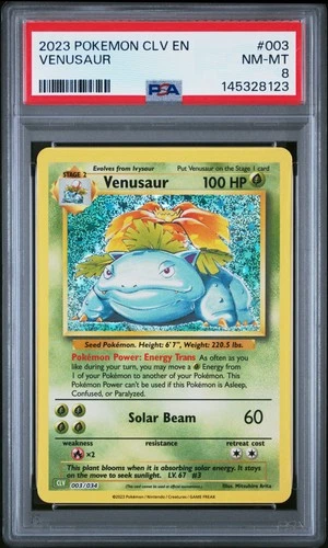 2023 POKEMON VENUSAUR & LUGIA EX DECK #003 VENUSAUR PSA 8
