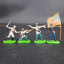1971 Deetail Britains LTD Lot of 4 Civil War Soldiers Confederate Union