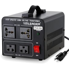 1500W Power Converter: 110V to 220V Switchable