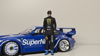 1:18 Figur Für Den Modellbau: Drift-Fahrer Im Motorsport-stil