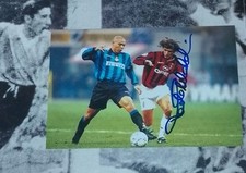 AUTOGRAFO PAOLO MALDINI FOTO HAND SIGNED 10x15cm MILAN SCUDETTO PASSIONE Derby