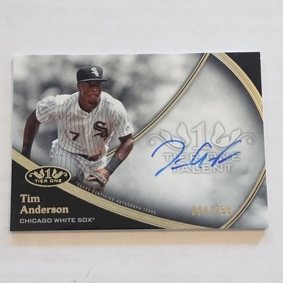 Topps 2020 Tier One Tier One Talent Autographs Tim Anderson White Sox Auto /299