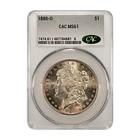 1880-O MORGAN SILVER DOLLAR CACG MS 61 CAC