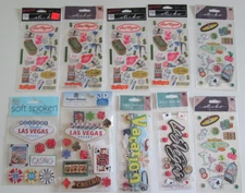 10 NIP Assorted LAS VEGAS STICKERS Sticko Paper House Me & My Big Ideas # 21