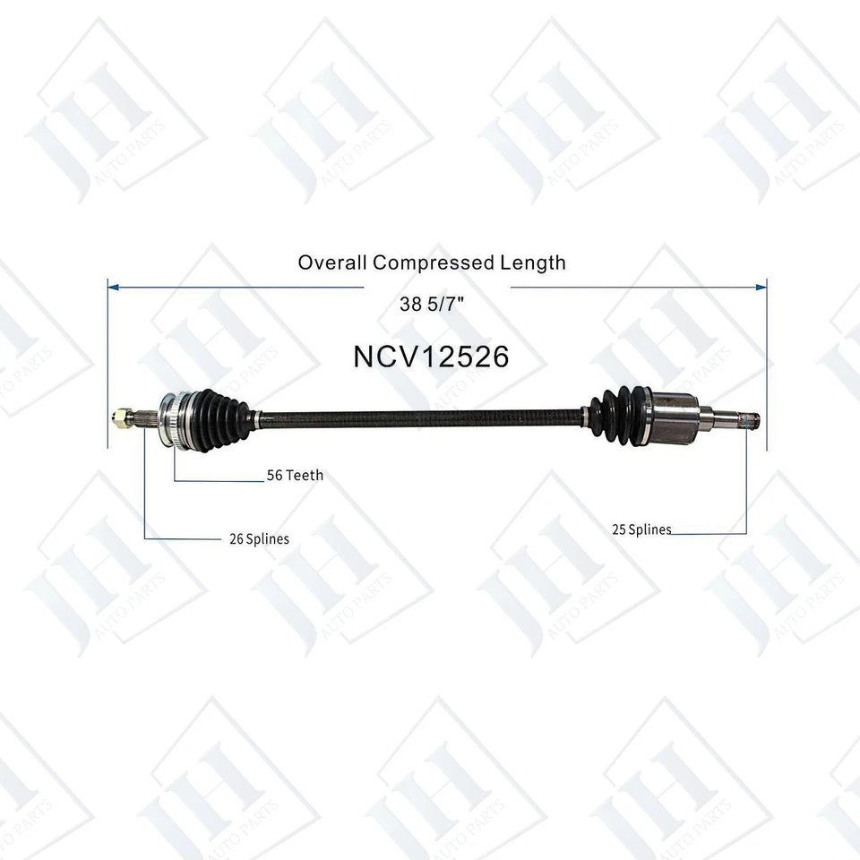 Оригинальный передний правый пассажирский вал оси CV для 1995-00 Chrysler Cirrus Sebring полный привод - Изображение 2 из 4
