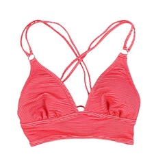 Hula Honey Women's Lace Back Bikini Swim Bathing Suit Top Swimsuit Xs Xl New