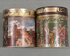 E. Otto Schmidt Lebkuchen Scenic Metal Tins Nuremberg Germany Gingerbread