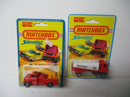 Matchbox Lesney Superfast SF13 Snorkel & Freeway Gas Tanker- Burmah, blistercard