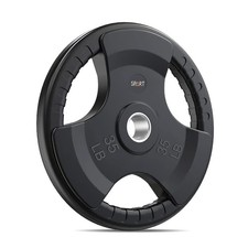 SPART Weight Plate 2-Inch Rubber Coated Olympic Grip Plate for Barbell,Solid ...