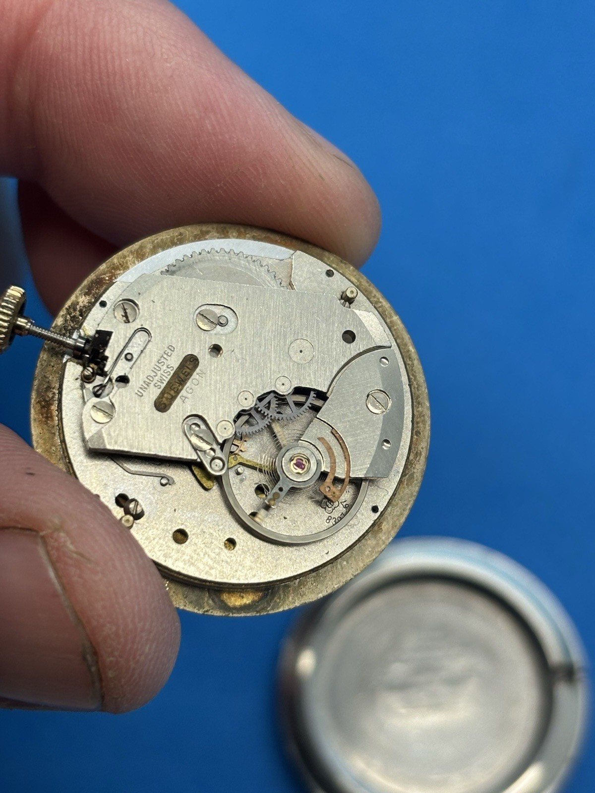 Smiths Vintage Watch Gents 5 Jewel Day Date Swiss Made shock proof