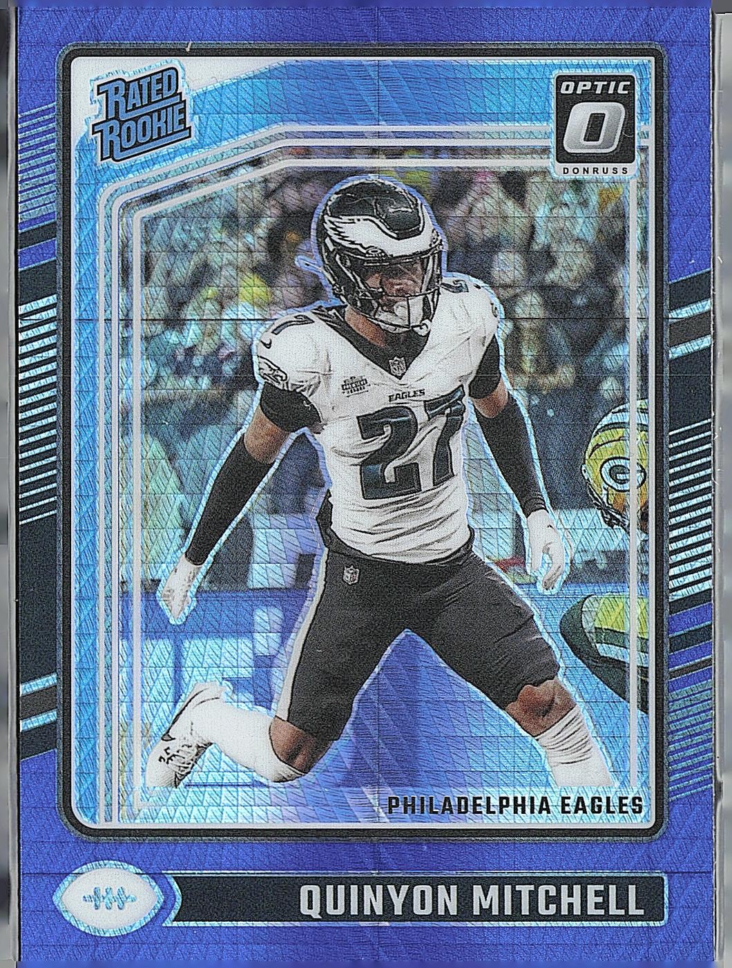 2024 Donruss Optic #282 Quinyon Mitchell Blue Hyper RC FB42