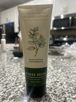 Bath and body works Eucalyptus Spearmint Stress Relief Body Cream 8 oz New Rare.