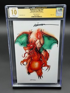 Multiverse Saga #nn CGC 10 JSA Pokemon Charizard signed Gorkem Demir Edition F