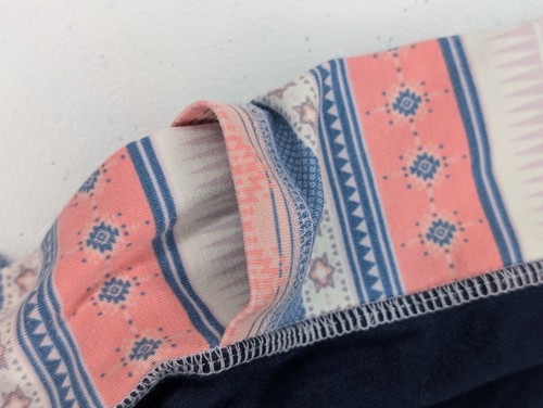 Matilda Jane 435 leggings; blue and coral; size 8 - Picture 5 of 7