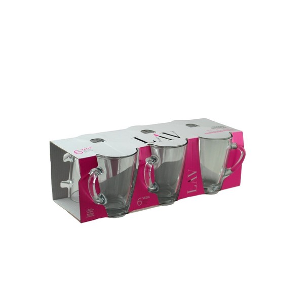 LAV Vega TeegläSer Mit Henkel 300 Ml - 6Er Set FüR Stilvollen Teegenuss-image