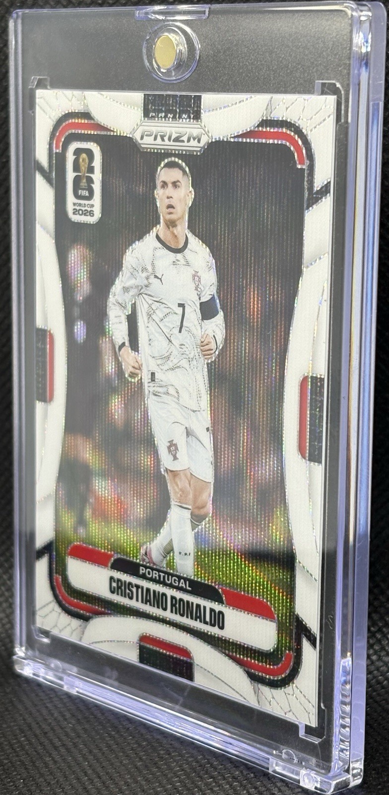 2026 PANINI PRIZM FIFA WORLD CUP CRISTIANO RONALDO WHITE WAVE #/20 SSP PORTUGAL view 3