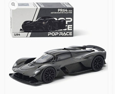 POP RACE PR64-353 PR64 1:64 Aston Martin Valkyrie Black Diecast Unopened