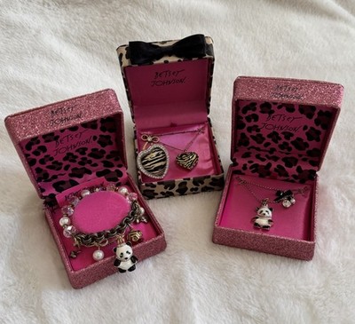 Betsey Johnson Jewelry (2)  Necklaces Bracelet Ring Panda Tiger Heart Bow Charm