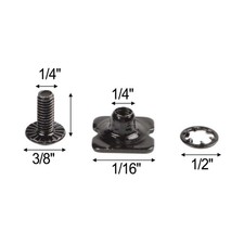 25pcs For Football Backplate Repair Set Includes Screws Nuts Locking Parts