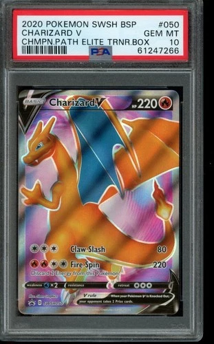 PSA 10 GEM MINT Pokemon Charizard V Champion’s Path SWSH050