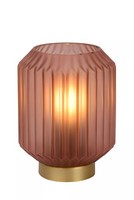 Tischleuchte Glas Schirm Pink Gold Schlafzimmer 17 Cm Klein E14 Nachttisch Lampe
