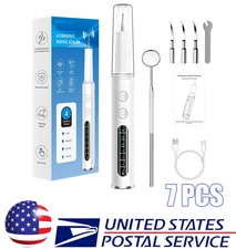 Ultrasonic Tooth Cleaner for Teeth - Electric Plaque Tartar Remover Dental Tool