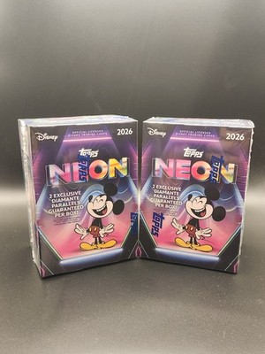 2026 Topps Neon Disney Value Blaster Box - Factory Sealed - Lot Of 2