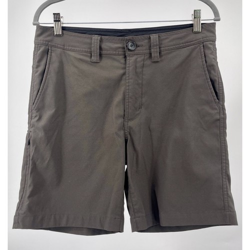 prAna Stretch Zion Shorts Men 31 Charcoal Gray 7" Inseam Hiking Outdoor