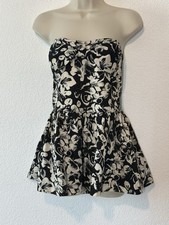 Vtg Y2K Top Strapless Babydoll Shirt Top Sz Large Fairy Whimsigoth Coquette
