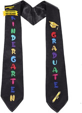 Black Kids Graduation Stole Sash Preschool Graduate Printed Graduation Sash Unis
