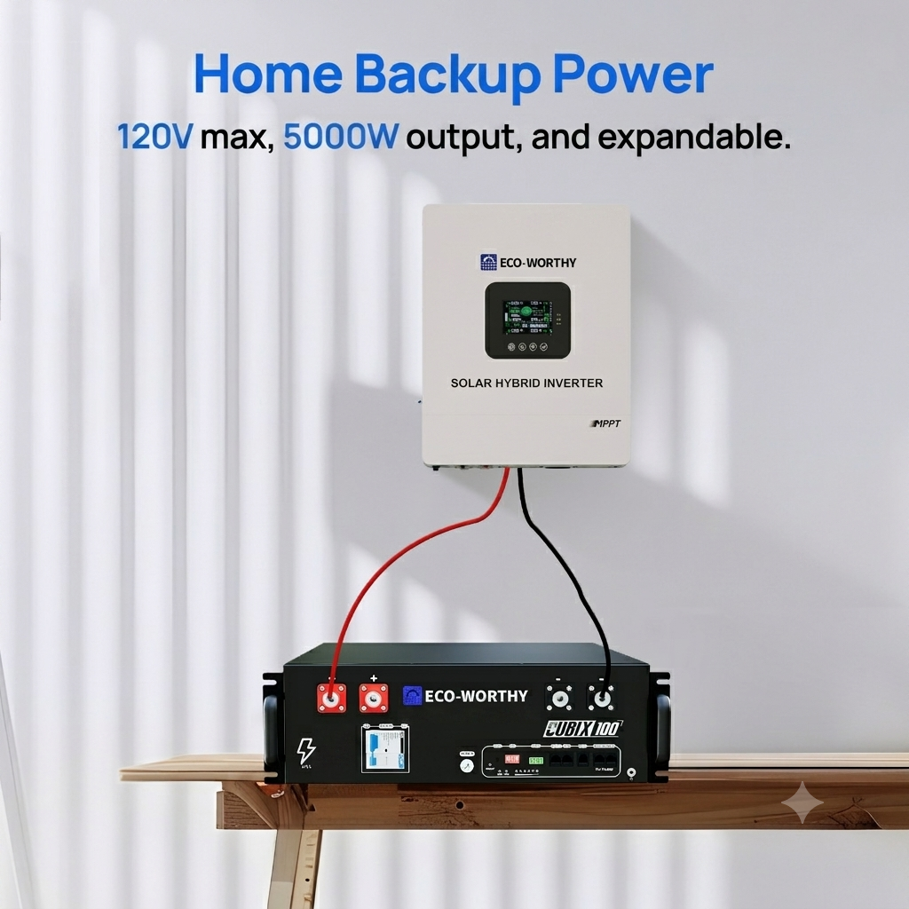 72V Lithium Battery 100Ah & 5kW 72V Solar Inverter | eBay
