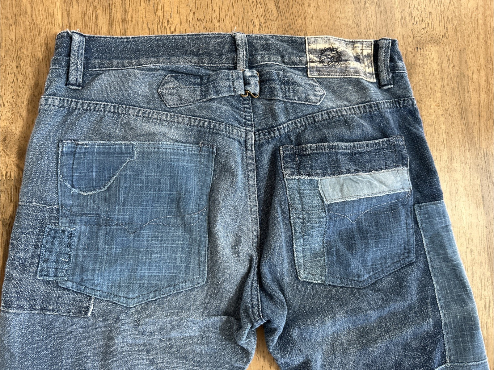 Ralph Lauren Indigo Patchwork Repaired Stitched D… - image 8