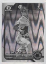 2022 Bowman Draft Chrome Black & White RayWave Refractor Bryce Hubbart 0h29