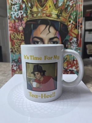 Michael Jackson Tea-Hee Time Coffee Mug Pop Icon Music Legend Ceramic Tea Cup