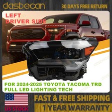 Left Driver Side Full Led Headlight Assembly For Toyota Tacoma Trd 2024-2025