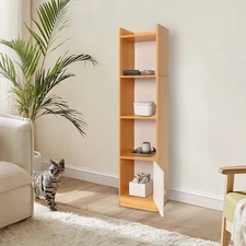 4-Tier High-Density Board Storage Cabinet, Space-Saving Modern Design Organizer