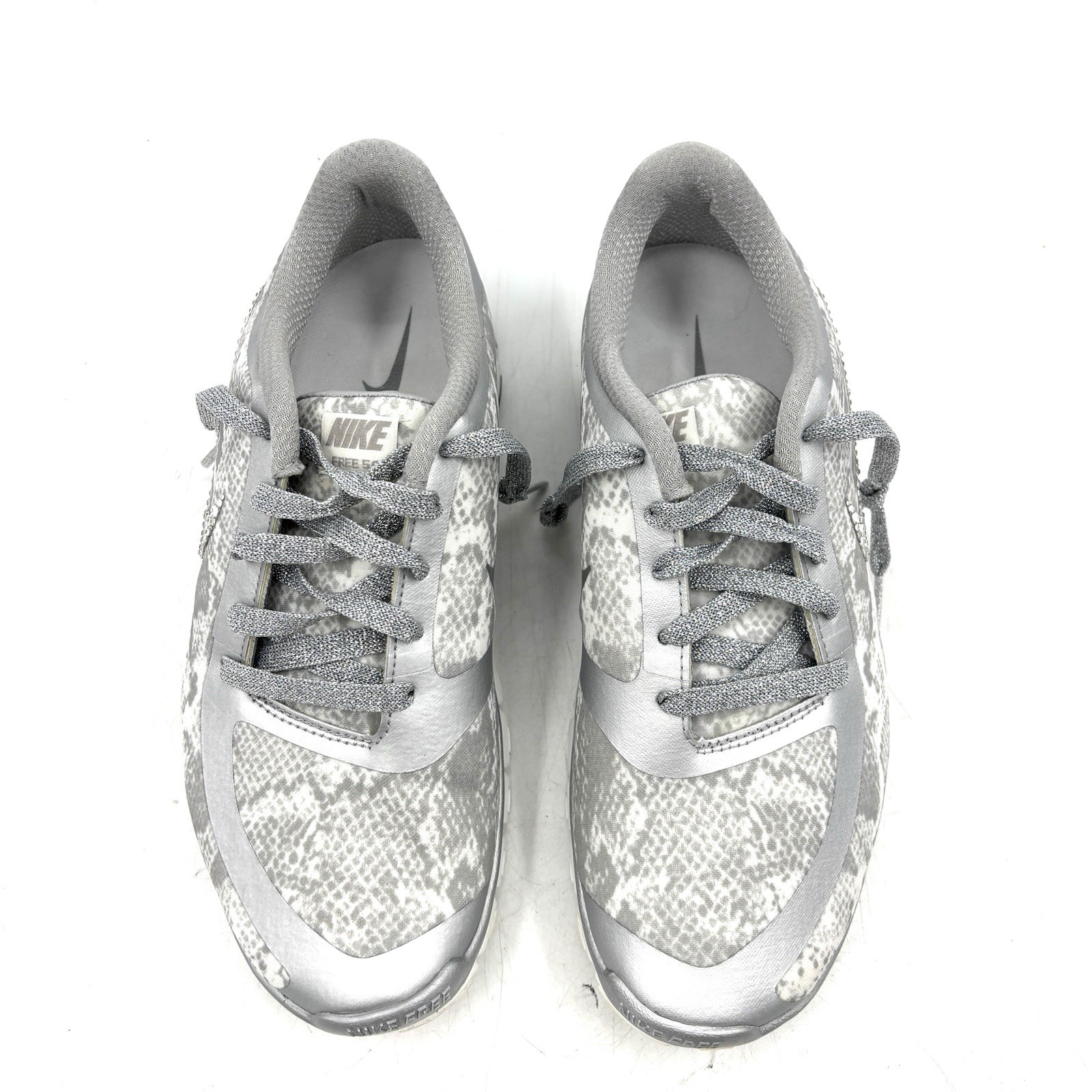 Nike Free 5.0 Silver Python Snake Print Shoe 6951… - image 3