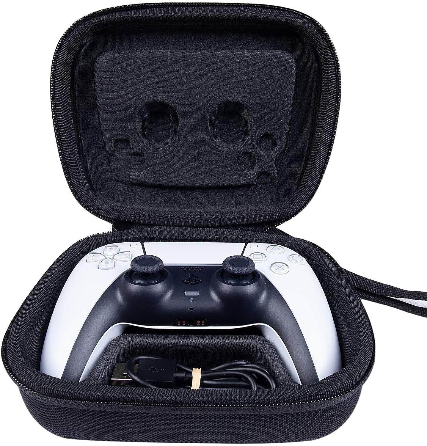 Étui de protection rigide noir pour manette PS5 DualSense