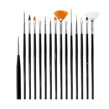 15 pcs Fine Detail Brushes Miniature Hobby Art Craft
