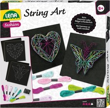 Lena 42650 String Art Kinder Bastelset Schmetterling & Herz - F&uuml;r Kinder ab 8 Ja