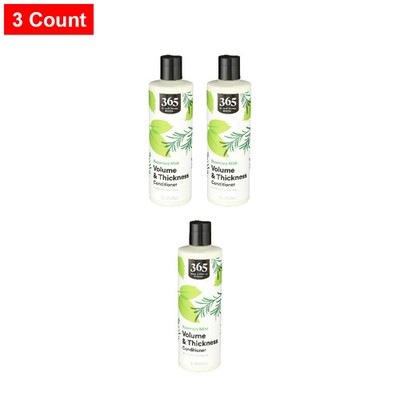 365 By WFM, Volume & Thickness Conditioner With Rice Protein 16 Fl Oz - 3 Count