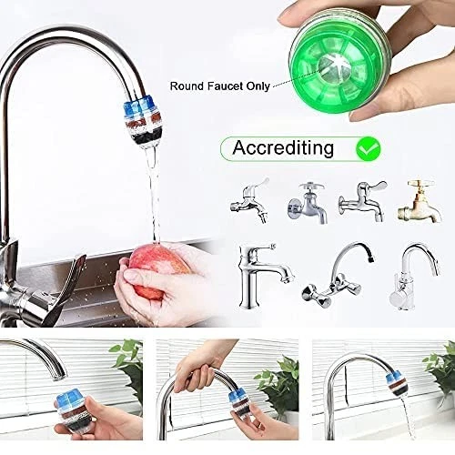 Faucet Water Filter Purifier 3 Pack Kitchen Tap Filter for Hard Water Chlorin... - Image 3 of 4