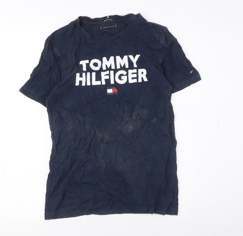 Tommy Hilfiger Boys Blue Graphic T-Shirt 13-14Y - Picture 1 of 12