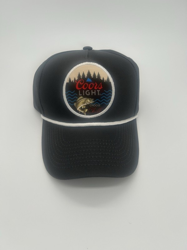 Coors Light Choose Chill Black Snapback fishing Cap Hat Breweriana Theme
